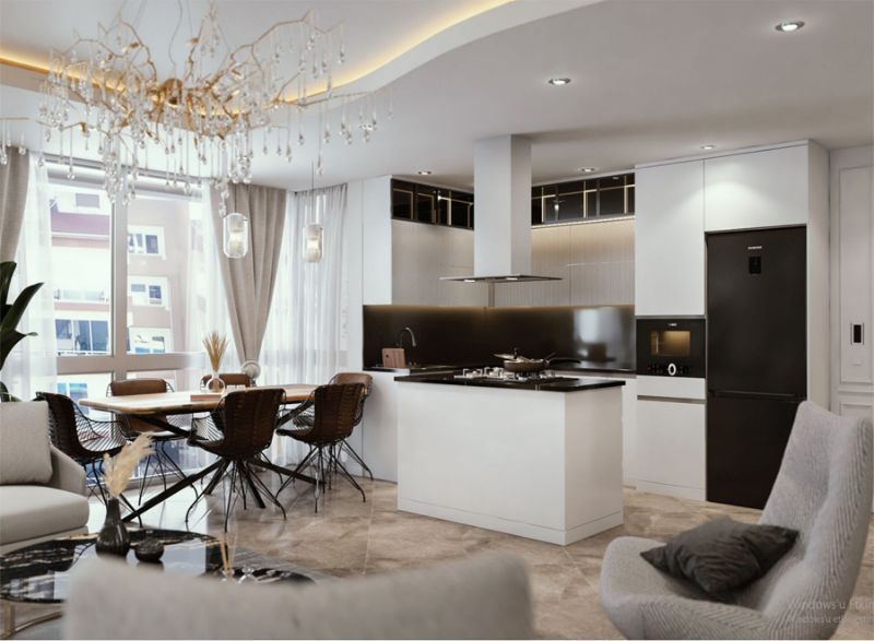 Very luxuriously furnished 5+1 apartment for sale in Alanya Obagöl