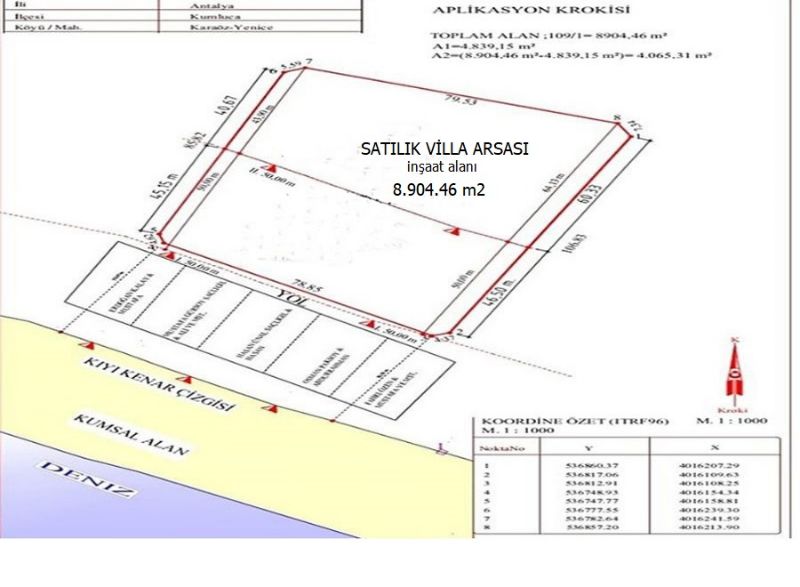 Villa plot directly on the sea for sale